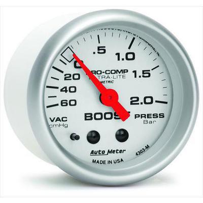 Auto Meter Ultra-Lite Mechanical Metric Unit Boost/Vacuum Gauge - 4303-M